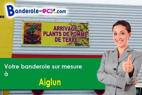 Banderole publicitaire sur mesure à Aiglun (Alpes-de-Haute-Provence/4510)