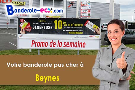 Banderole pas cher sur mesure à Beynes (Alpes-de-Haute-Provence/4270)
