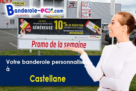 Banderole personnalisée sur mesure à Castellane (Alpes-de-Haute-Provence/4120)