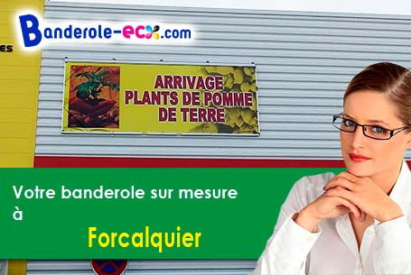 Banderole publicitaire sur mesure à Forcalquier (Alpes-de-Haute-Provence/4300)