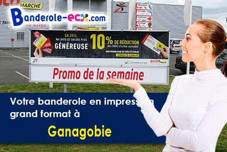 Banderole publicitaire sur mesure à Ganagobie (Alpes-de-Haute-Provence/4310)
