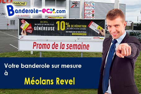 Banderole publicitaire sur mesure à Méolans-Revel (Alpes-de-Haute-Provence/4340)