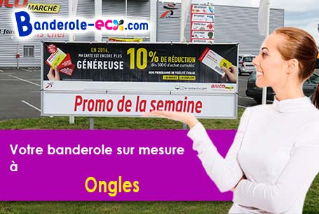 Banderole pas cher sur mesure à Ongles (Alpes-de-Haute-Provence/4230)