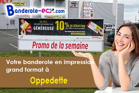 Banderole publicitaire sur mesure à Oppedette (Alpes-de-Haute-Provence/4110)