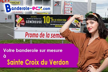 Banderole publicitaire sur mesure à Sainte-Croix-du-Verdon (Alpes-de-Haute-Provence/4500)