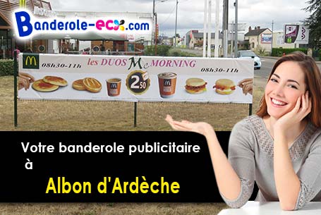 Livraison de banderole personnalisée à Albon-d'Ardèche (Ardèche/7190)