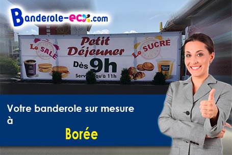 Livraison de banderole publicitaire à Borée (Ardèche/7310)