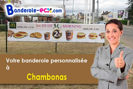 Livraison de banderole publicitaire à Chambonas (Ardèche/7140)
