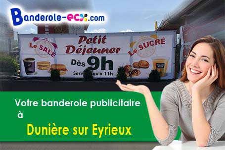 Livraison de banderole publicitaire à Dunière-sur-Eyrieux (Ardèche/7360)