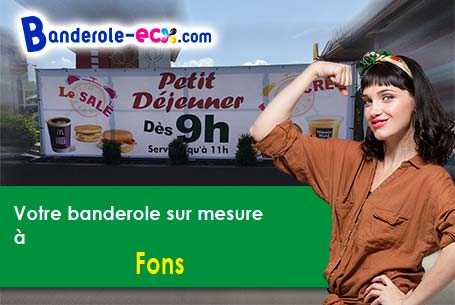 Livraison de banderole publicitaire à Fons (Ardèche/7200)