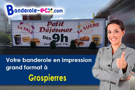 Livraison de banderole publicitaire à Grospierres (Ardèche/7120)