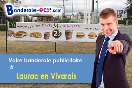 Livraison de banderole publicitaire à Laurac-en-Vivarais (Ardèche/7110)