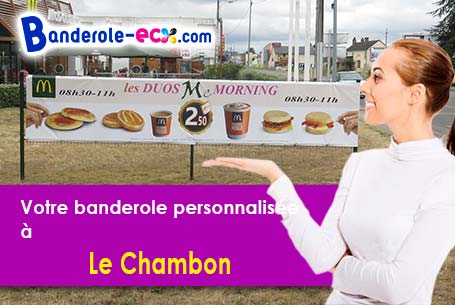 Livraison de banderole pas cher à Le Chambon (Ardèche/7160)