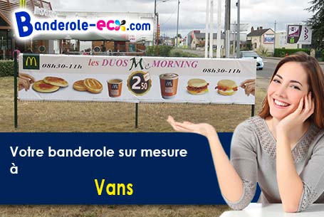 Livraison de banderole personnalisée à Vans (Ardèche/7140)