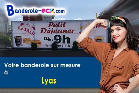 Livraison de banderole personnalisée à Lyas (Ardèche/7000)
