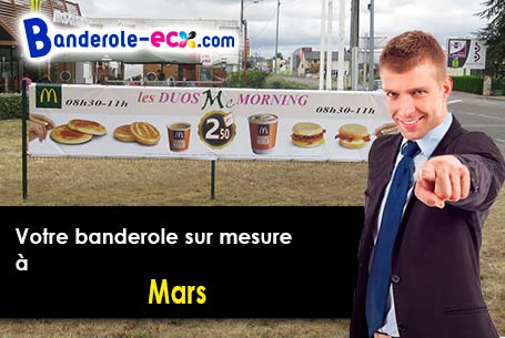 Livraison de banderole publicitaire à Mars (Ardèche/7320)