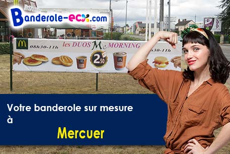 Livraison de banderole publicitaire à Mercuer (Ardèche/7200)