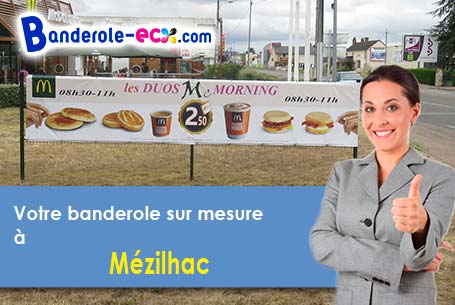 Livraison de banderole publicitaire à Mézilhac (Ardèche/7530)