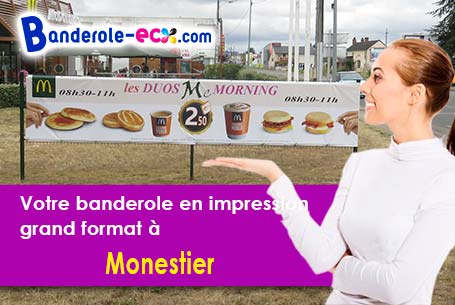 Livraison de banderole personnalisée à Monestier (Ardèche/7690)
