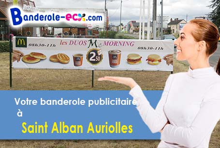 Livraison de banderole publicitaire à Saint-Alban-Auriolles (Ardèche/7120)