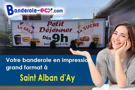 Livraison de banderole pas cher à Saint-Alban-d'Ay (Ardèche/7790)