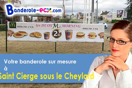 Livraison de banderole publicitaire à Saint-Cierge-sous-le-Cheylard (Ardèche/7160)