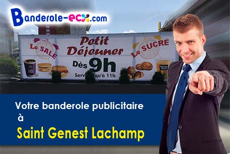 Livraison de banderole publicitaire à Saint-Genest-Lachamp (Ardèche/7160)