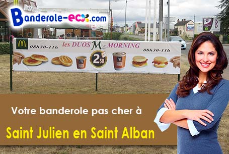Livraison de banderole pas cher à Saint-Julien-en-Saint-Alban (Ardèche/7000)