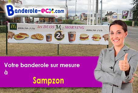 Livraison de banderole publicitaire à Sampzon (Ardèche/7120)