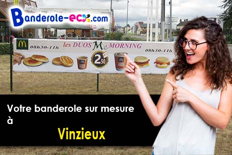 Livraison de banderole personnalisée à Vinzieux (Ardèche/7340)