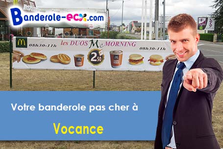 Livraison de banderole publicitaire à Vocance (Ardèche/7690)