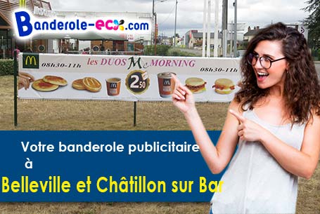 Livraison de banderole personnalisée à Belleville-et-Châtillon-sur-Bar (Ardennes/8240)