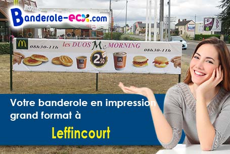 Livraison de banderole publicitaire à Leffincourt (Ardennes/8310)
