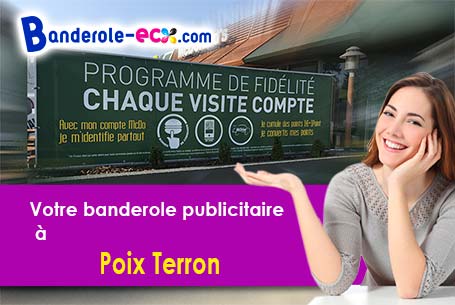 Livraison de banderole publicitaire à Poix-Terron (Ardennes/8430)