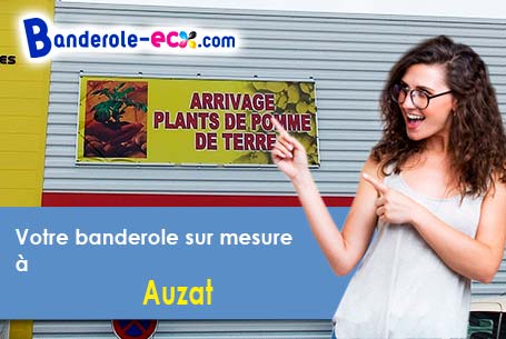 A Auzat (Ariège/9220) recevez votre banderole personnalisée
