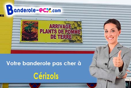 A Cérizols (Ariège/9230) recevez votre banderole personnalisée