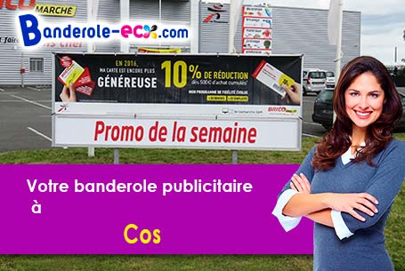 Recevez votre banderole personnalisée à Cos (Ariège/9000)
