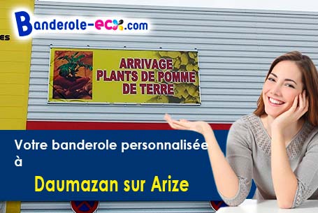 A Daumazan-sur-Arize (Ariège/9350) recevez votre banderole personnalisée