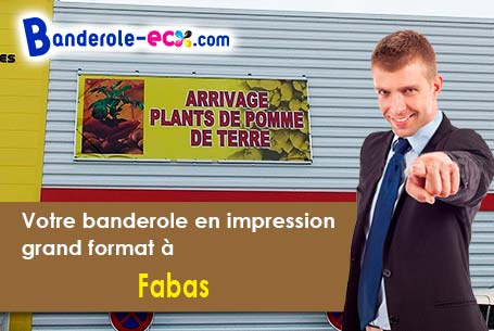 Impression de banderole pas cher à Fabas (Ariège/9230)