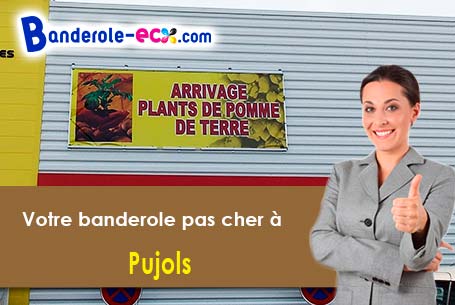 A Pujols (Ariège/9100) recevez votre banderole publicitaire