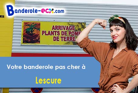 A Lescure (Ariège/9420) impression de banderole publicitaire