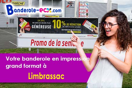 A Limbrassac (Ariège/9600) impression de banderole publicitaire