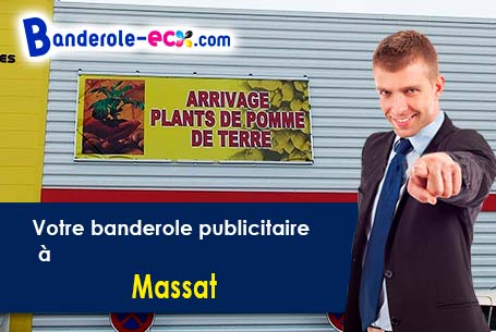 A Massat (Ariège/9320) impression de banderole publicitaire