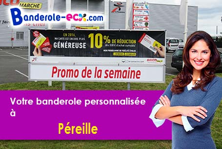 A Péreille (Ariège/9300) impression de banderole publicitaire