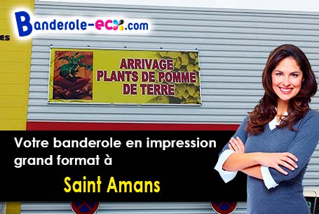 A Saint-Amans (Ariège/9100) recevez votre banderole pas cher