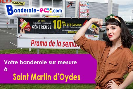 A Saint-Martin-d'Oydes (Ariège/9100) impression de banderole publicitaire