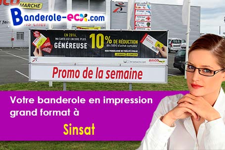 A Sinsat (Ariège/9310) recevez votre banderole personnalisée