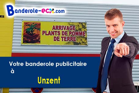 A Unzent (Ariège/9100) impression de banderole publicitaire