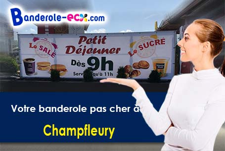 A Champfleury (Aube/10700) impression de banderole publicitaire