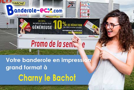A Charny-le-Bachot (Aube/10380) impression de banderole publicitaire